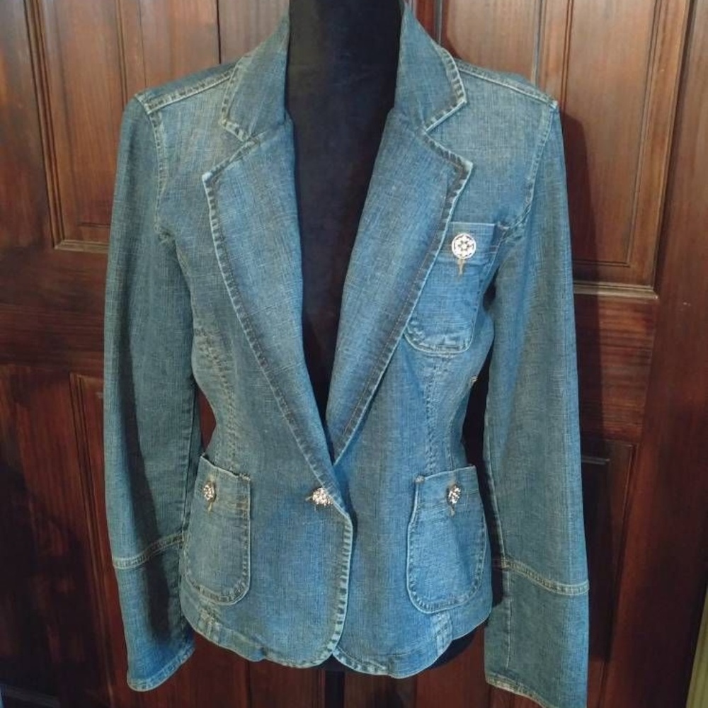 Fitted Jean Jacket Blazer